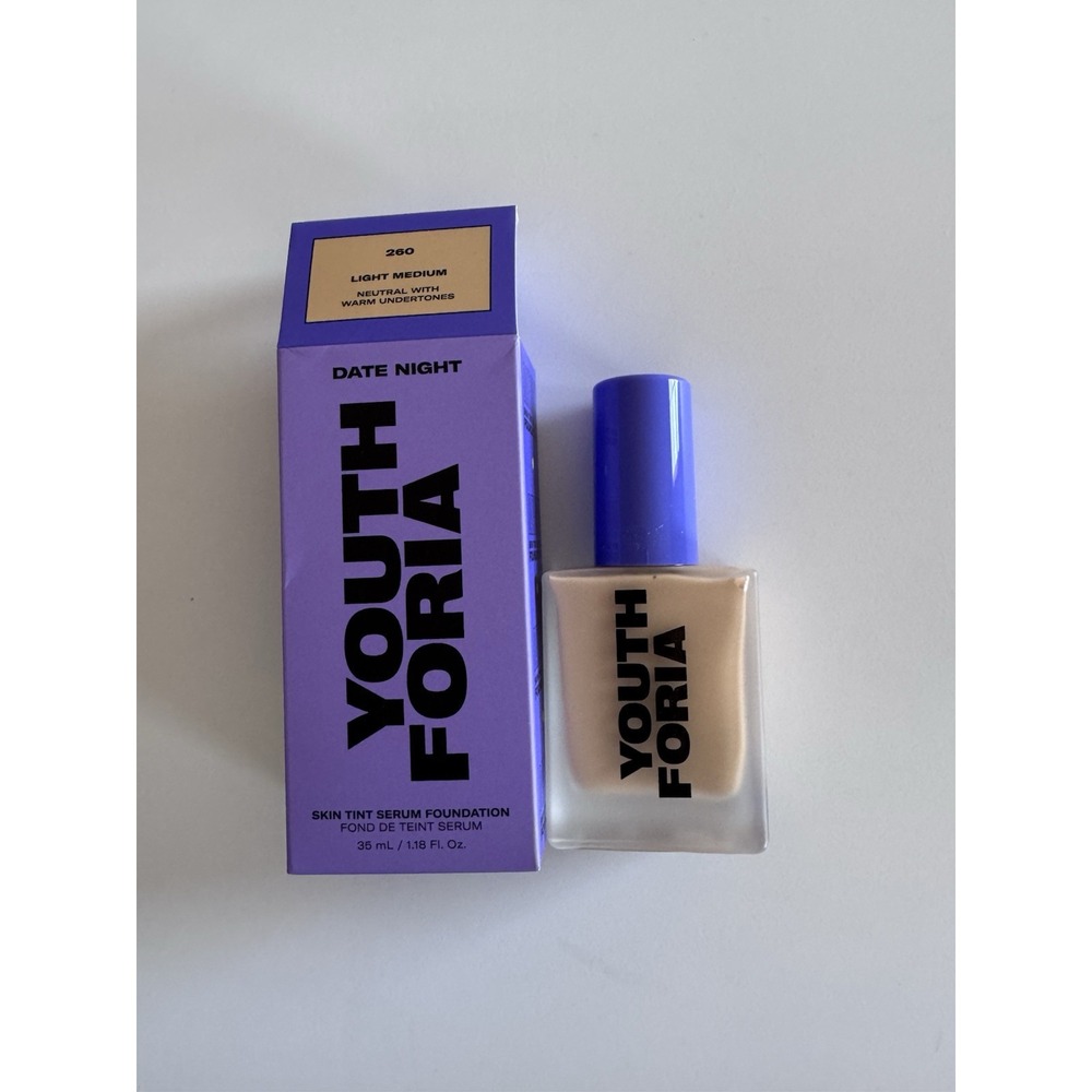 Youth Foria Skin Tint Serum Foundation Shade 260 Light Medium Neutral $48 Nib - Picture 1 of 4